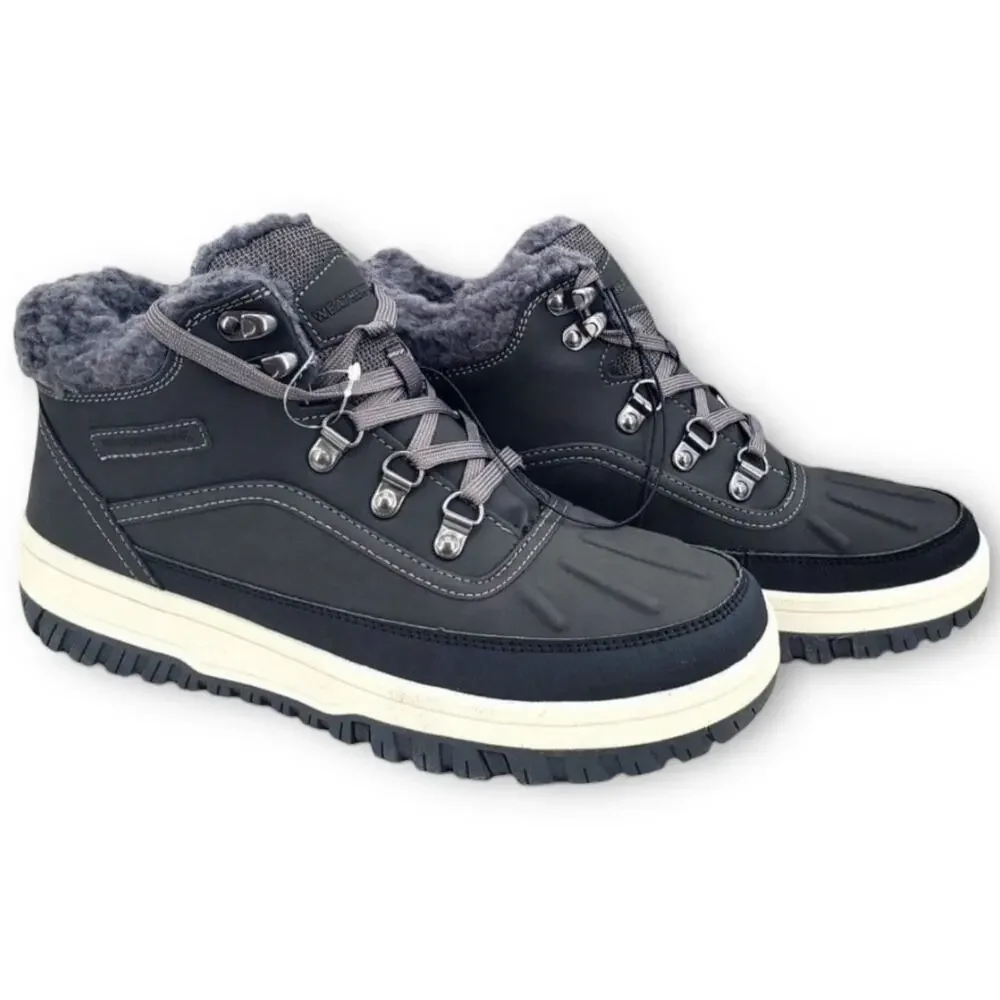 NWT Weatherproof Landon Men’s Suede Sneaker Boots – Grey – Size 13